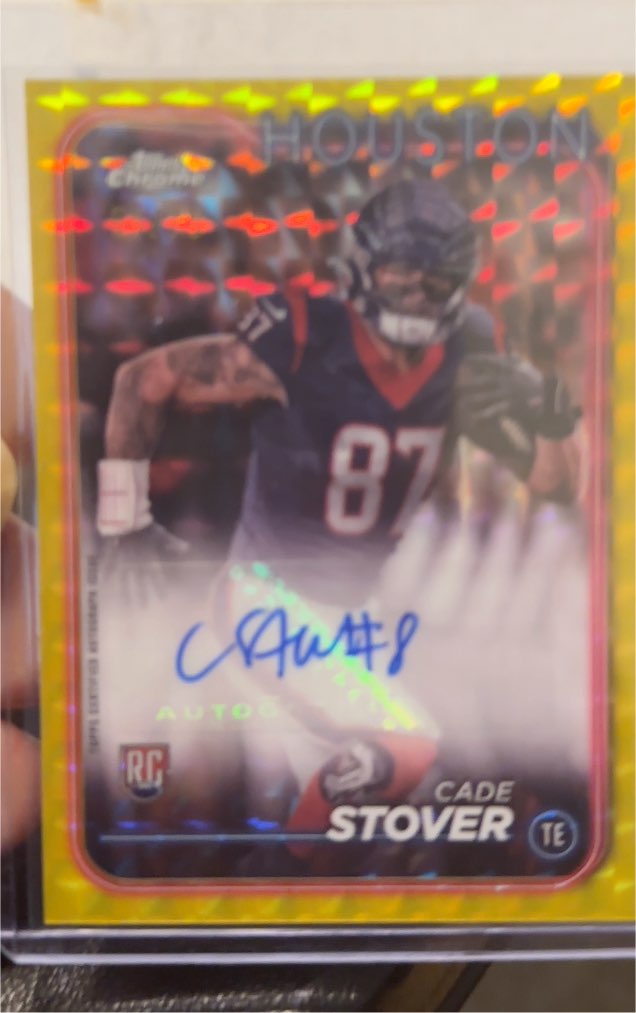 2024 Topps Chrome Geometric Aqua Refractor Rookie Auto Cade Stover #RA-CST — front