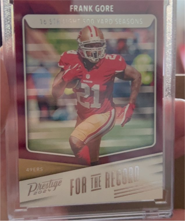 2024 Panini Prestige For The Record #FR-FG Frank Gore — front