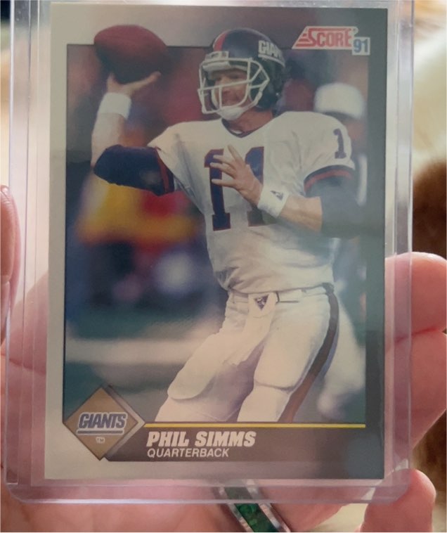 1991 Score #555 Phil Simms — front