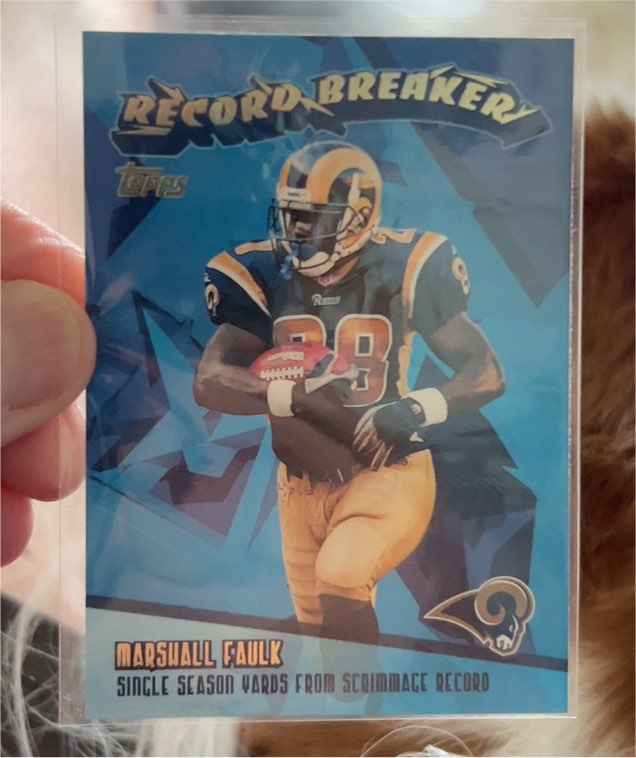 2003 Topps Chrome Record Breakers #RB19 Marshall Faulk — front