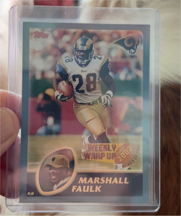 2003 Topps #297 Marshall Faulk Weekly Wrap Up — front