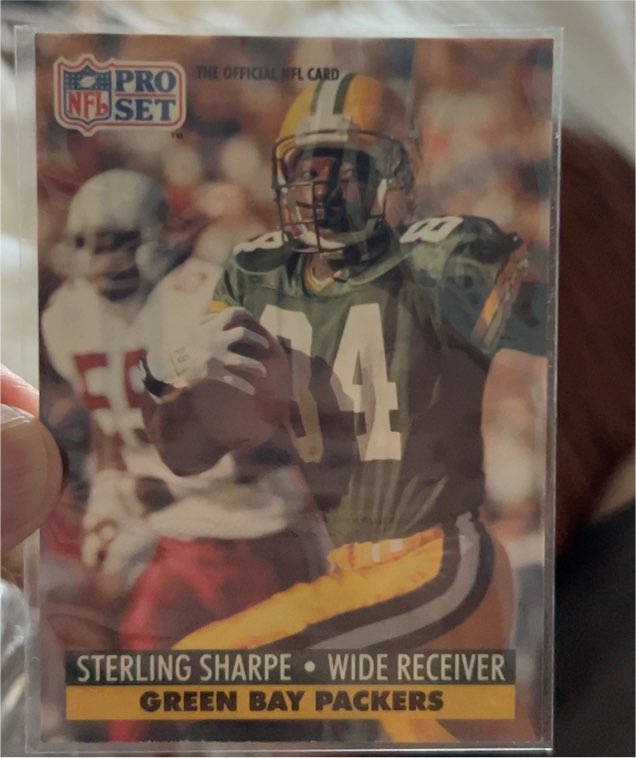 1991 Pro Set #134 Sterling Sharpe — front