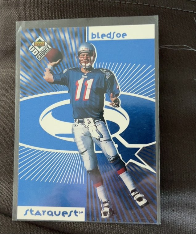 1998 Upper Deck UD Choice Starquest #SR02 Drew Bledsoe — front