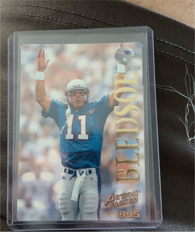 1995 Pinnacle Action Packed #3 Drew Bledsoe — front