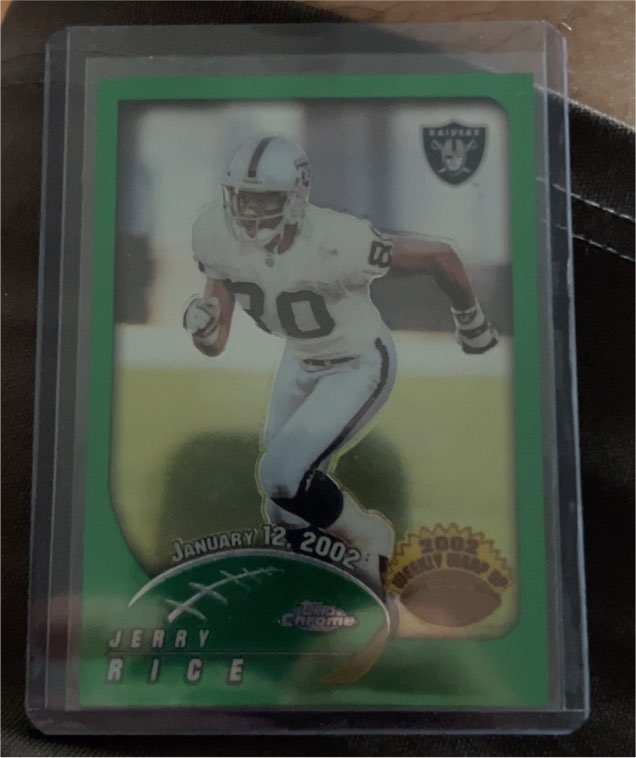 2002 Topps Chrome #163 Jerry Rice — front