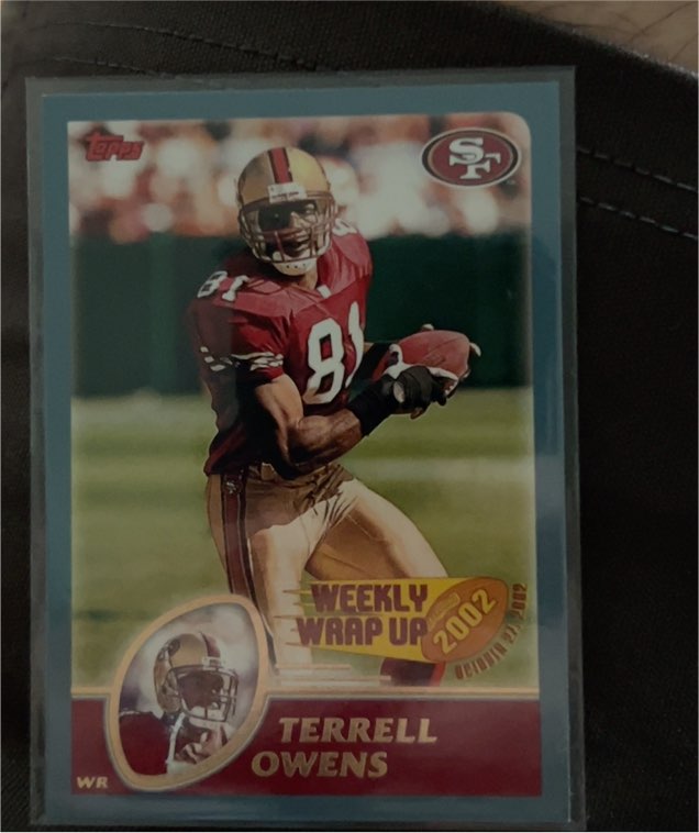 2003 Topps #298 Terrell Owens Weekly Wrap Up — front