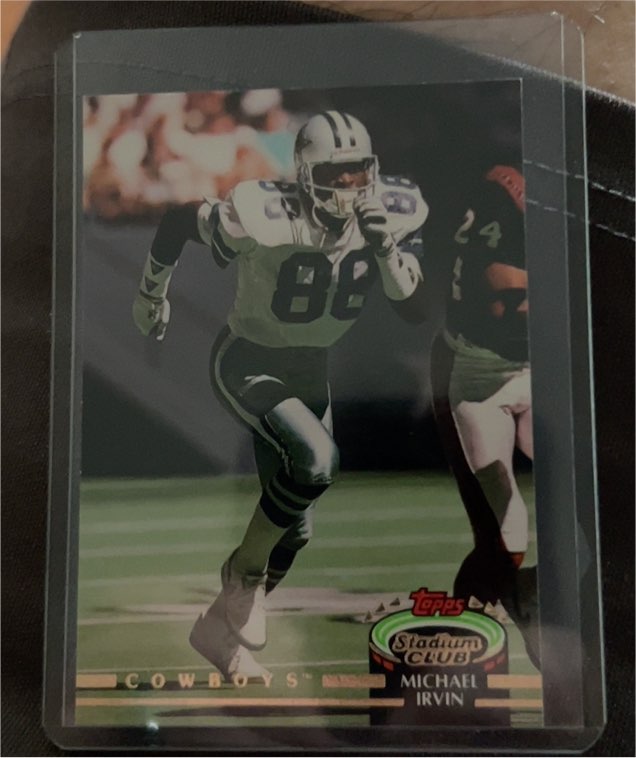1992 Topps Stadium Club #447 Michael Irvin — front