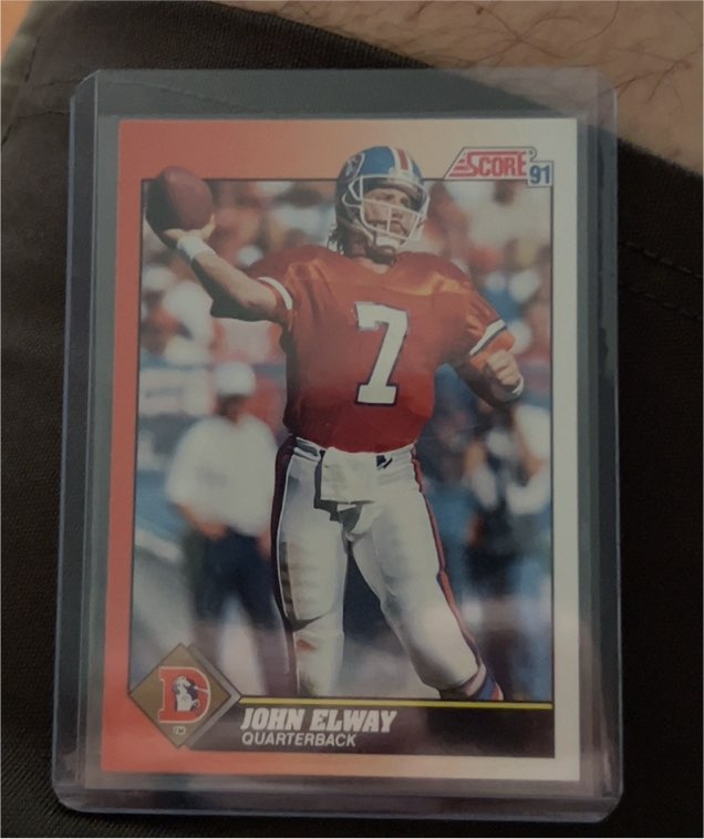 1991 Score #410 John Elway — front