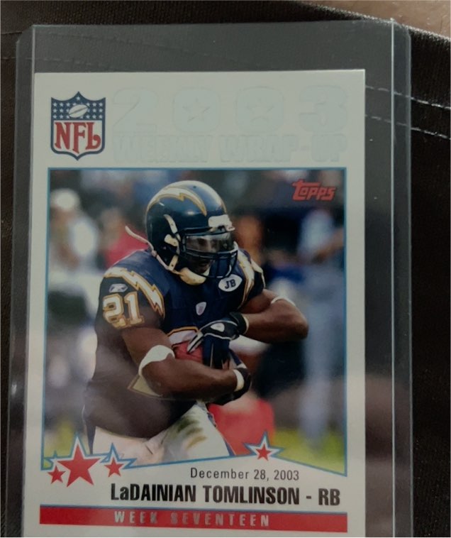 2004 Topps 2003 Weekly Wrap-Up #307 LaDainian Tomlinson — front