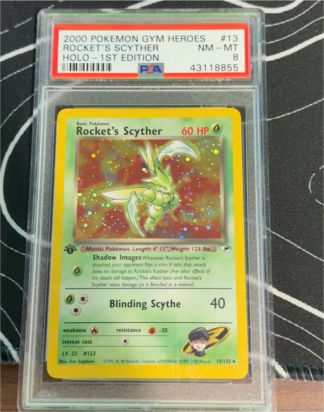 2000 Pokémon Gym Heroes #13 Rocket's Scyther — front