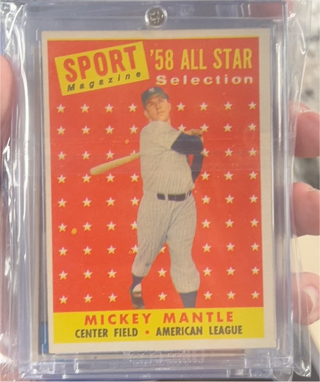 1958 Topps #487 Mickey Mantle All Star — front