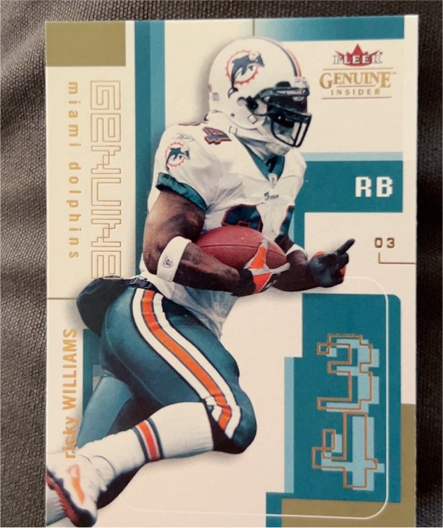 2003 Fleer Genuine Insider #34 Ricky Williams — front