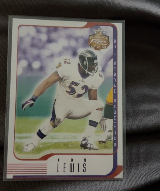 2002 Fleer Focus Jersey Edition #52 Ray Lewis — front