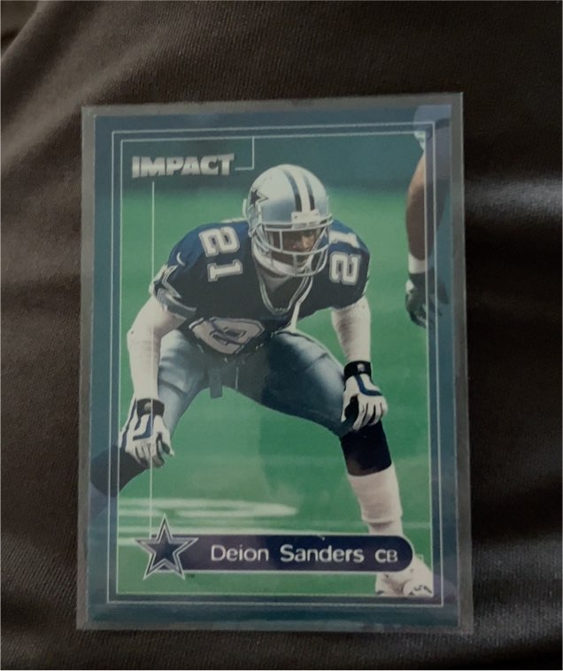 2000 Fleer Impact #180 Deion Sanders Dallas Cowboys — front