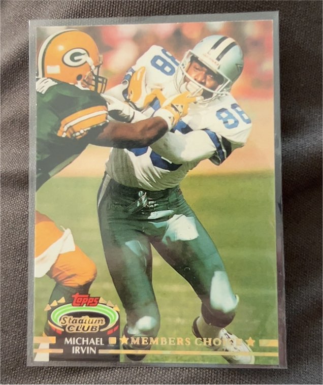 1992 Topps Stadium Club Members Choice #299 Michael Irvin — front