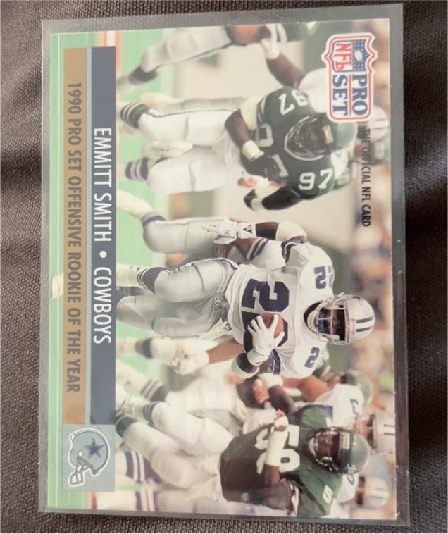 1990 Pro Set #1 Emmitt Smith — front