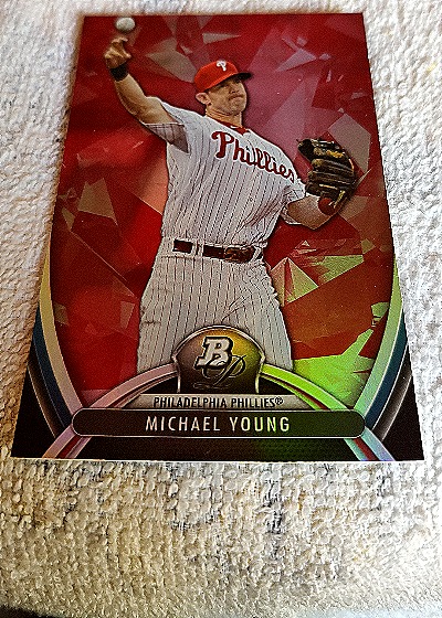 2013 Bowman Platinum #24 Michael Young — front