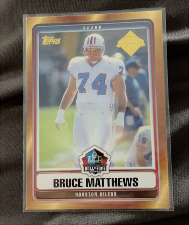2007 Topps Hall of Fame #HOF-BM Bruce Matthews — front
