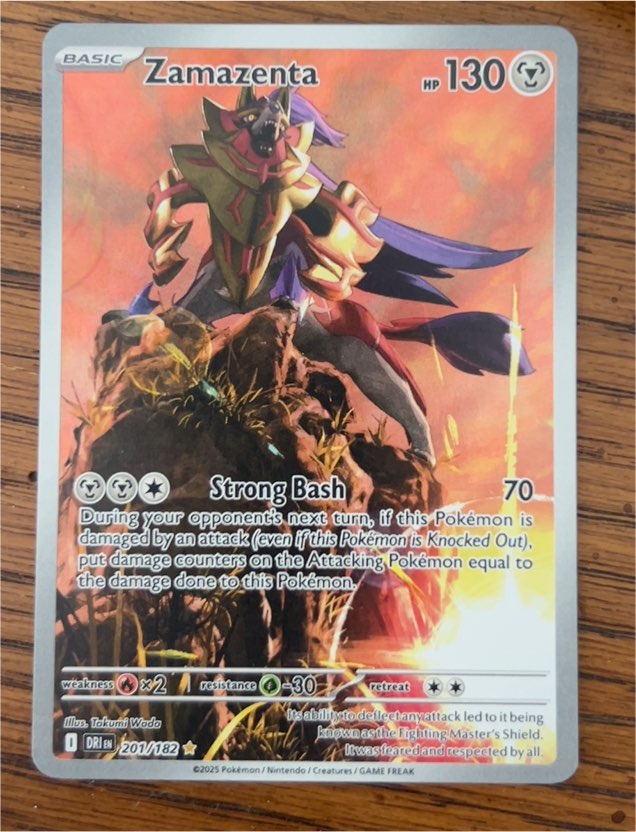 2025 Pokémon SV10: Destined Rivals #201 Zamazenta Illustration Rare — front