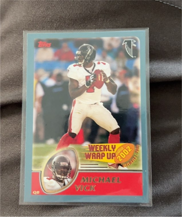 2003 Topps #303 Michael Vick Weekly Wrap Up — front