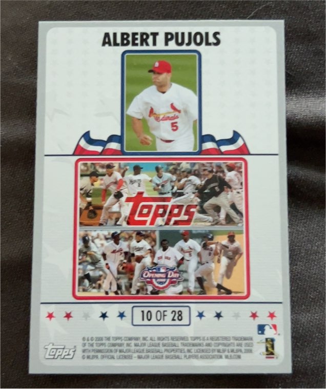 2008 Topps Opening Day Puzzle #10 Albert Pujols — front