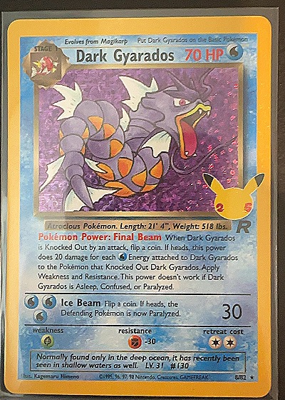 2021 Pokémon Celebrations #8 Dark Gyarados — front