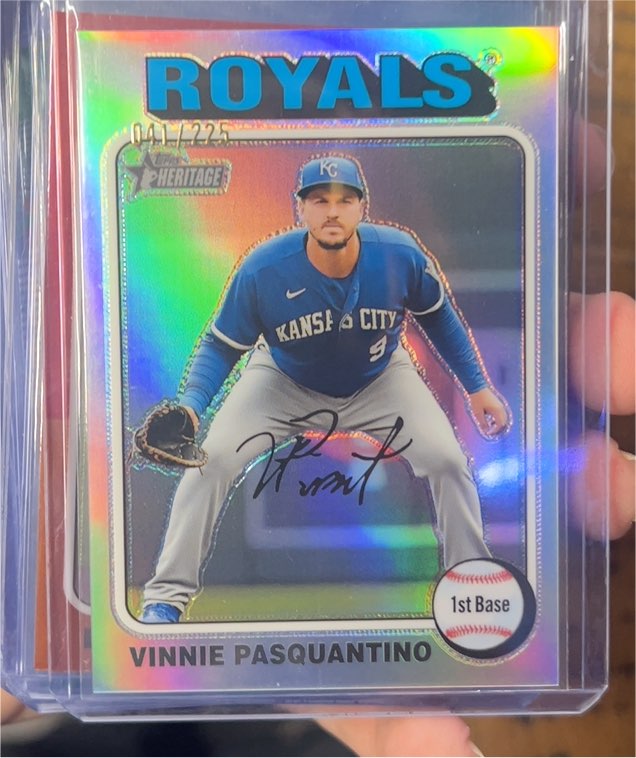 2024 Topps Heritage High Number #365 Vinnie Pasquantino — front