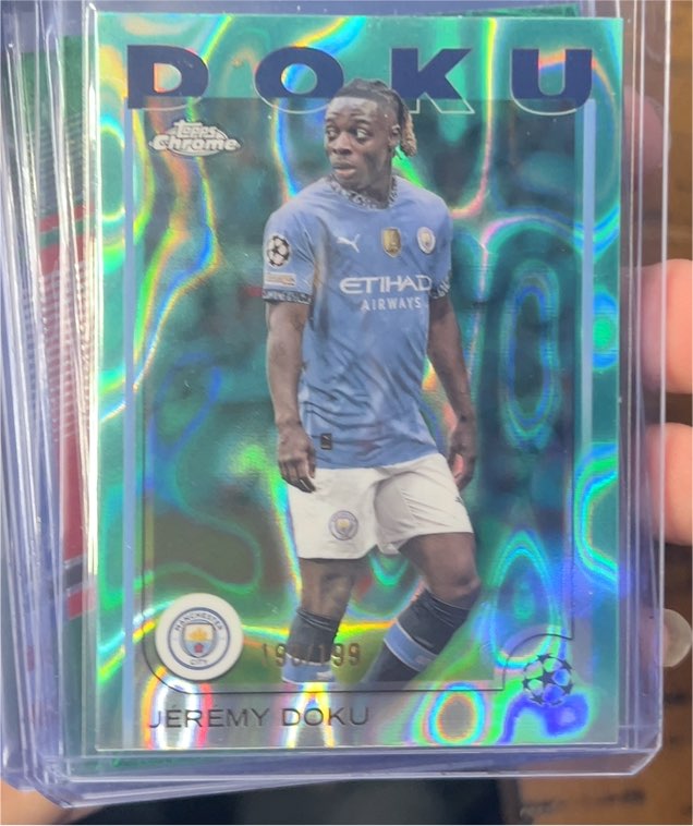2024-25 Topps Chrome UEFA #69 Jeremy Doku — front