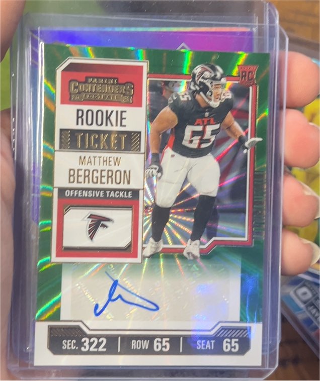2023 Panini Contenders #164 Matthew Bergeron Rookie Ticket — front