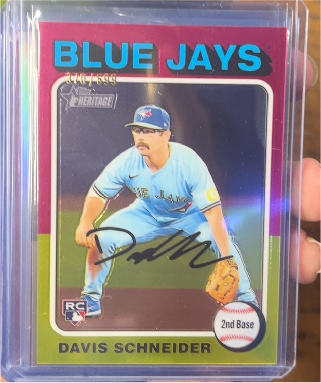 2024 Topps Heritage High Number #425 Davis Schneider — front