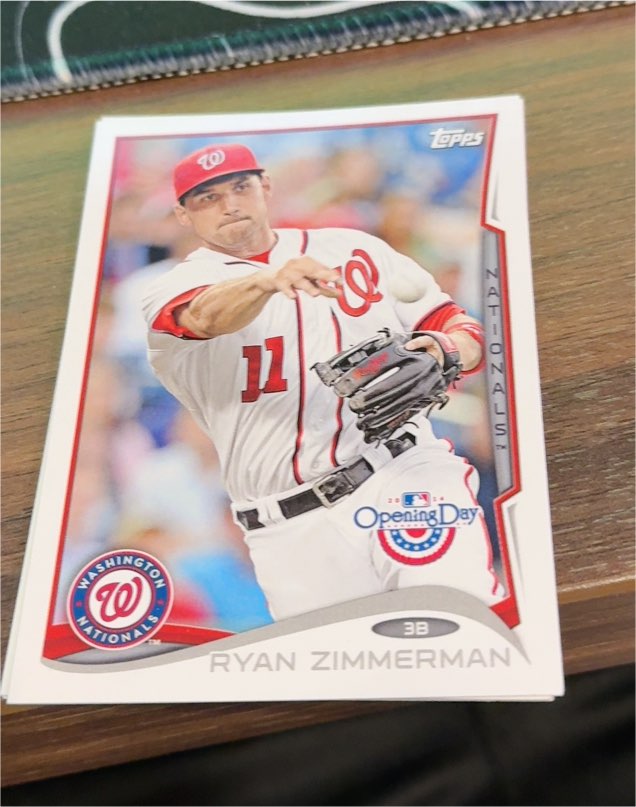 2014 Topps Opening Day Ryan Zimmerman — front