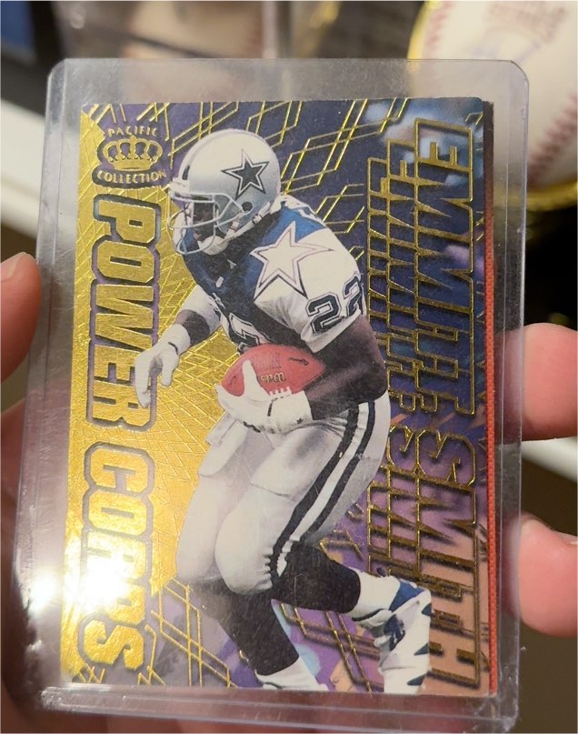 1996 Pacific Collection #PC-17 Emmitt Smith Dallas Cowboys Power Corps — front