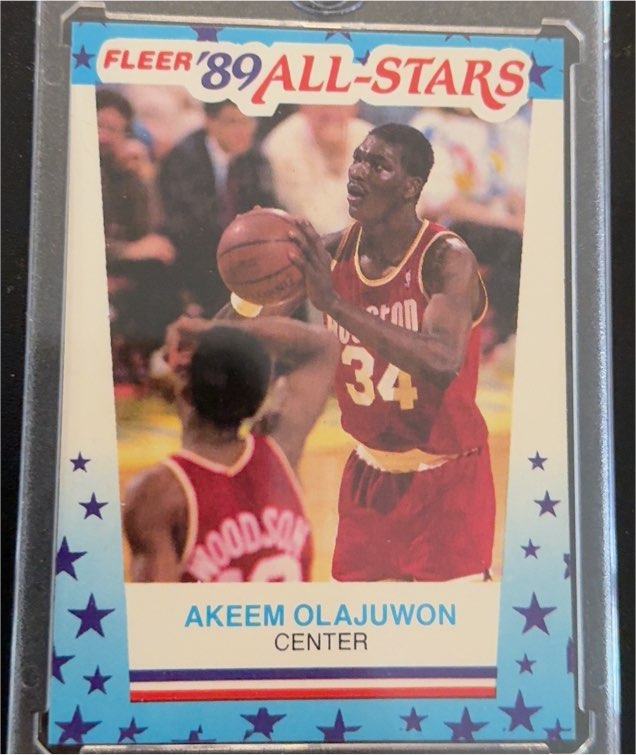 1989 Fleer All-Stars #2 Akeem Olajuwon — front