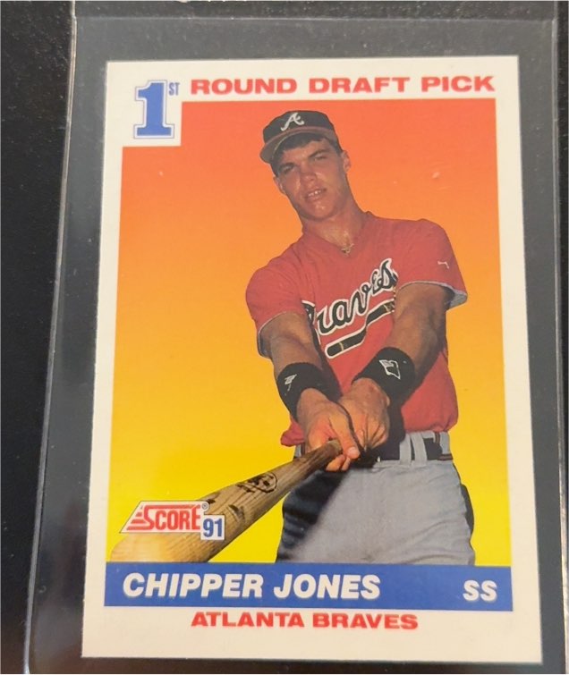1991 Score #671 Chipper Jones — front