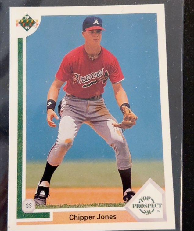 1991 Upper Deck Top Prospect #55 Chipper Jones — front