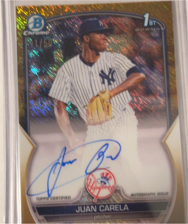 2023 Bowman Chrome 1st Juan Carela — front
