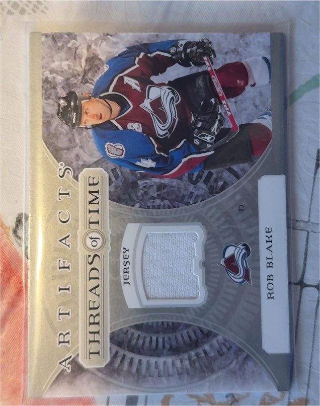 2022-23 Upper Deck Artifacts Threads of Time #TT-RB Rob Blake — front