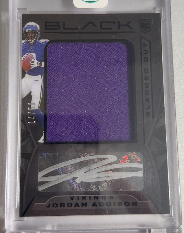 2023 Panini Black Blacked Out #BOJ-14 Jordan Addison — front