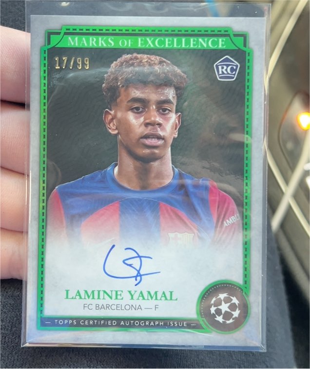 2023-24 Topps Merlin UEFA Marks of Excellence #69 Lamine Yamal — front