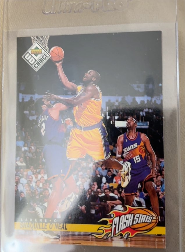 1998 Upper Deck UD Choice #168 Shaquille O'Neal Flash Stats — front
