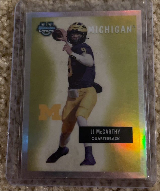 2023 Bowman Chrome University #55BF-19 JJ McCarthy — front