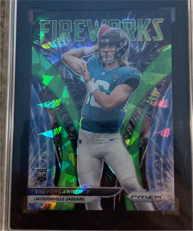2021 Panini Prizm #F-21 Trevor Lawrence Fireworks Rookie — front