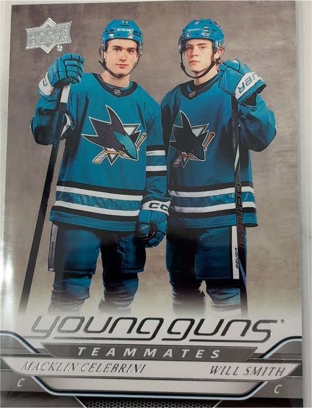 2024-25 Upper Deck Series 2 Young Guns Teammates #499 Macklin Celebrini / Will Smith — front