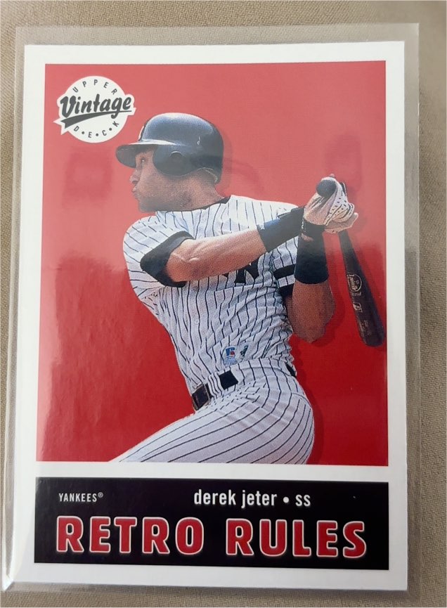 2001 Upper Deck Vintage Retro Rules #R5 Derek Jeter — front