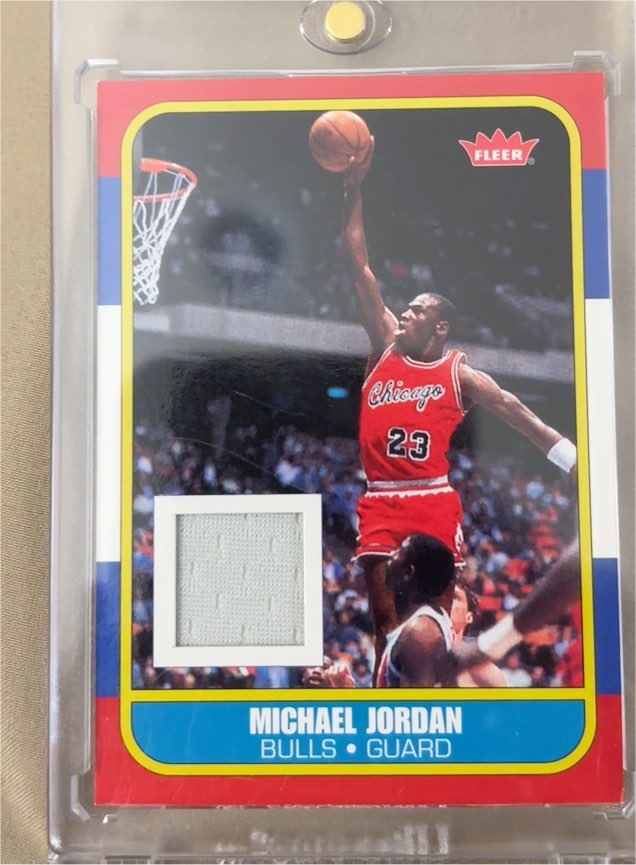 2007 Fleer 1986-87 Style Michael Jordan Game Used Floor Card #RCF — front