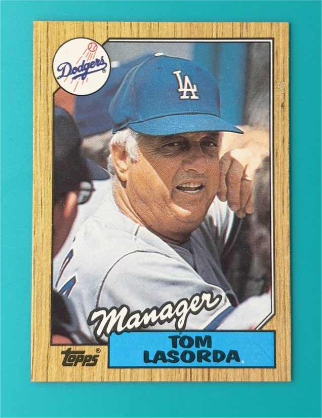 1987 Topps #493 Tom Lasorda — front