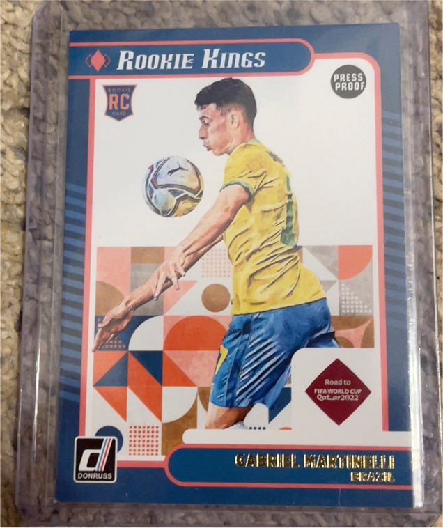 2021-22 Donruss Rookie Kings #1 Gabriel Martinelli Press Proof — front
