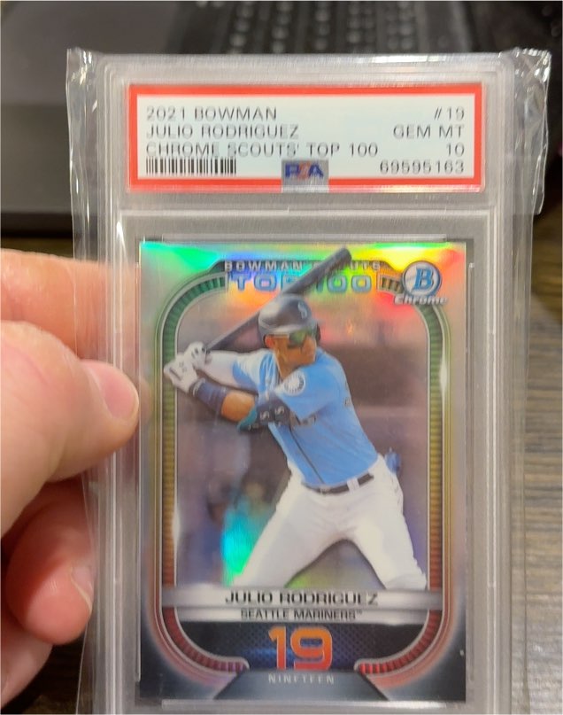 2021 Bowman Chrome Scouts Top 100 #19 Julio Rodriguez — front
