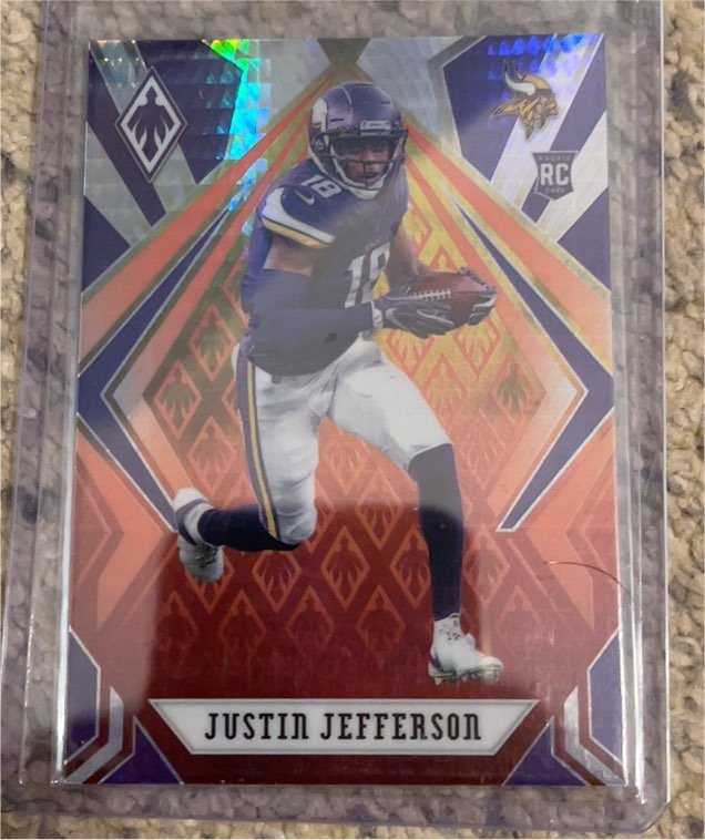 2020 Panini Phoenix Fire Burst #111 Justin Jefferson — front