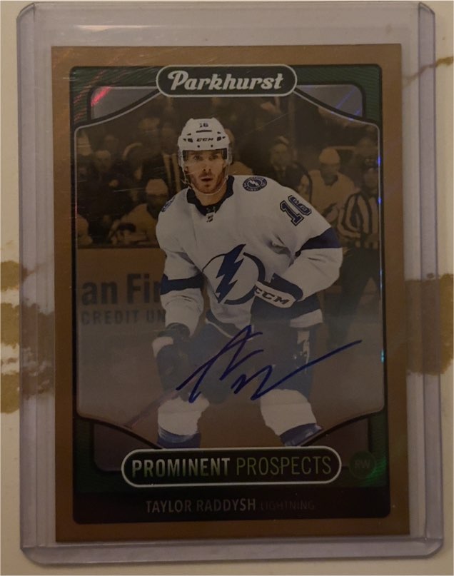2021-22 Upper Deck Parkhurst Prominent Prospects #PP19 Taylor Raddysh — front
